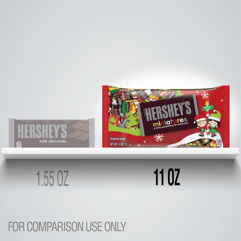 Hershey's Miniatures, Holiday Chocolate Candy Bag, 11 Oz