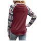 thumbnail image 3 of Camiseta de camuflaje con estampado de gofres para mujer, Top informal holgado con cuello redondo Pompotops  FGAJ8319, 3 of 5