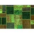 thumbnail image 1 of Ahgly Company Indoor Rectangle Patchwork Green Transitional Area Rugs, 6' x 9', 1 of 4