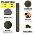 thumbnail image 4 of Large Exercise Mat 6' x 4' x 7mm | Ultra-Durable Non-Slip Rubber Workout Mat for Home Gym Flooring | Ideal for Cardio, Fitness, Plyo, MMA and Yoga | Jump Rope and Storage Bag Included - Black, 4 of 5
