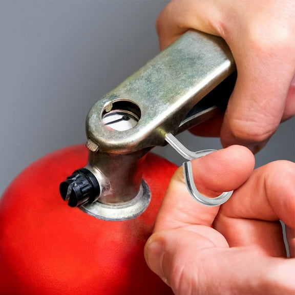 Hemoton Raindrops 20 Sets Fire Extinguisher Pull Pins Tamper Seals Metal Lock Pins for Dry Extinguishers Emergency Kits