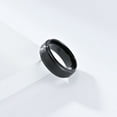 thumbnail image 4 of HIJONES Men Women's Matte Brushed Tungsten Steel Ring Band Statement Finger Jewelry Black Size 7, 4 of 5
