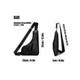 thumbnail image 4 of Deago PU Leather Sling Bag Backpack for Men Lightweight Crossbody Slim Chest Shoulder Bag for Travel Hiking (Black#3), 4 of 9