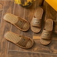 thumbnail image 3 of RSFPOIEG Household Sandals for Men's Summer Rattan Straw Women's Indoor Home Shoes, 3 of 5