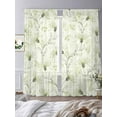 thumbnail image 3 of Green Flower Sheer Curtains 96 Inches Long 2 Panels Country Plant Retro Watercolor Texture Light Filtering Semi Sheer Window Curtains Drapes for Bedroom Living Room 52"x96", 3 of 7