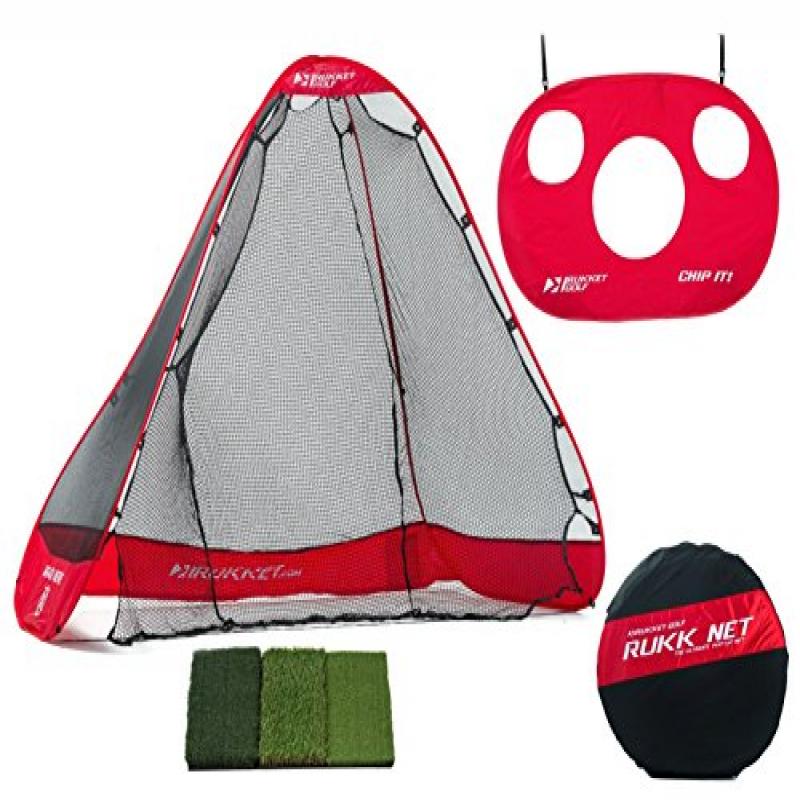 Rukket Portable Driving Range 3 in 1 Golf Set Practice Net, Chipping