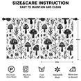 thumbnail image 2 of Blackout Kids Curtains,Black and White Mushroom Childrens Insulated Curtains Set Of 2,Bedroom Essentials,Toddler Room Decor 52x63in(132x160cm), 2 of 4