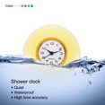 thumbnail image 7 of Wall Clock Mini Cute Bathroom Mirror Suction Waterproof Shower Clock, White, 7 of 7
