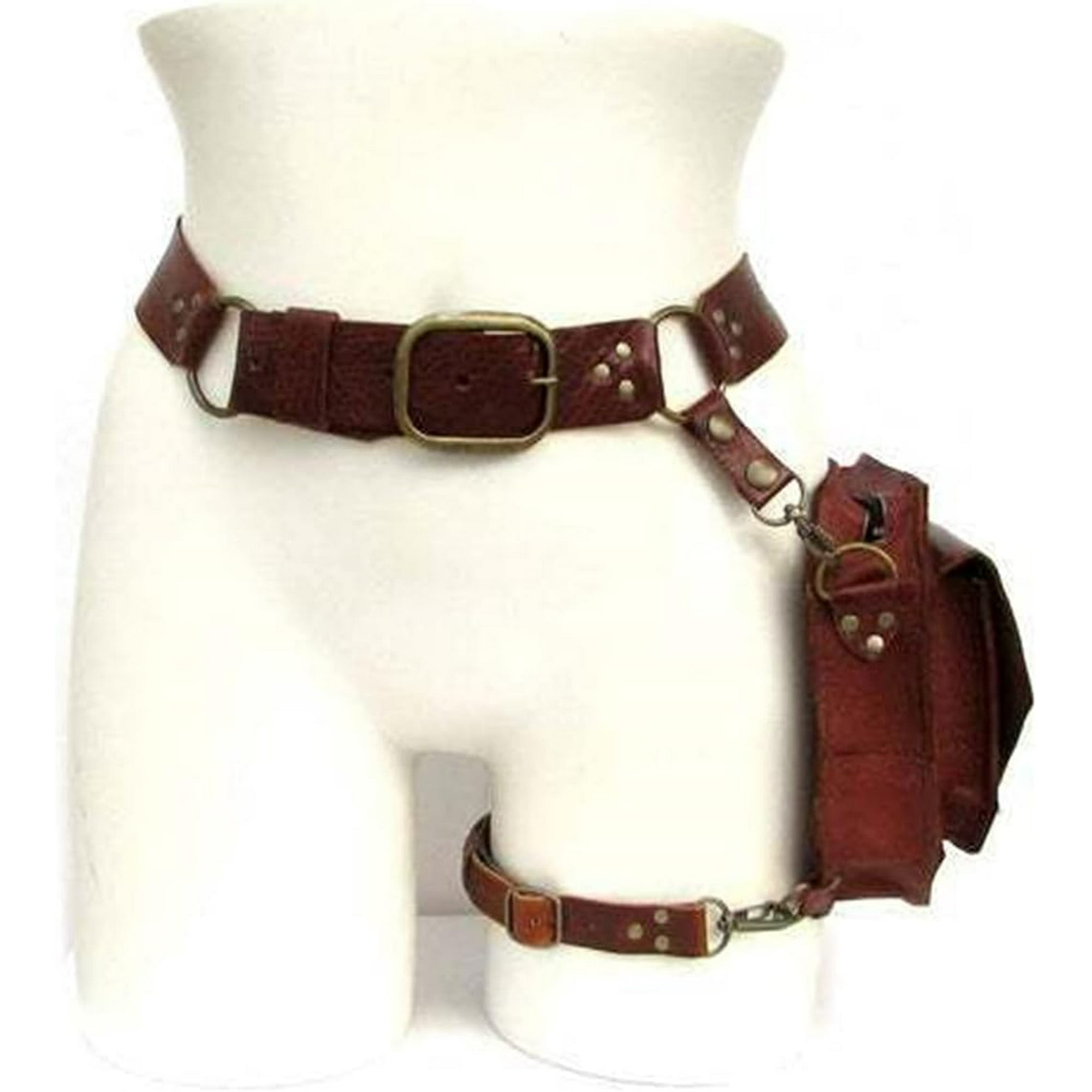 ORUYROP Medieval Steampunk Vintage Waist Belt Bag, Rock Leg