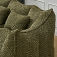 thumbnail image 5 of Giant Bean Bag Chair Sofa for Two, Oversized Floor Lounger with High-Resilience Foam, Olive Green Chenille Fabric Recliner for Living Room & Bedroom, 5 of 8