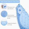 thumbnail image 4 of Hands-Free Silicone Foot Scrubber Mat Shower Wall Back Scrubber Suction Cup, Non Slip Bathtub and Shower Mat with Suction Cups and Drain Holes, 4 of 7