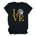 thumbnail image 5 of Penkiiy Muslim Ramadan T-Shirt for Women Women's Summer Moon Graphic Shirts Cute Boho Short Sleeve Round Neck Tee Girls Casual Loose Blouses M Black, 5 of 6