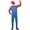 B:Red, variant on Plumber Costume Halloween Cosplay Sets, Funny Cartoon Halloween Cosplay Costume Dress Up Props with Hat and Mustache, Halloween Fancy Dress Costumes, Classic Cosplay Outfit