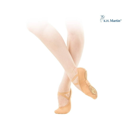 KHM MARTIN-LITE Anatomical Fit Ballet Shoes with Canvas Upper & Leather Split-Sole(2-Pack)