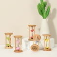 thumbnail image 5 of Uxcell 25 Minutes Sand Timer, 1 Pcs Wooden Sand Watch High Glass Sandglass Timer for Living Room Home Office Restaurant Decoration, Purple, 5 of 6