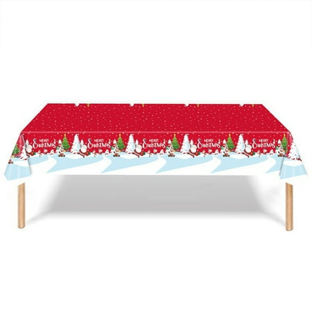 

Christmas Decorations Clearance! KITTEHIGM Disposable Tablecloth PVC Christmas Print Tablecloth Table Party Decor Today Show Deals Lighting Deal S