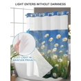 thumbnail image 4 of No Hook Cloth Fabric Shower Curtain with Snap in Liner, Spring Floral Waterproof Shower Curtains Set with See Through Top Window, Pastoral Flowers Oil Painting Modern Art Bath Curtains Shower 66"x72", 4 of 6