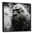 thumbnail image 2 of Designart "Minimalist Black And White Sasquatch" Bigfoot Floater Framed Canvas Prints, 2 of 5