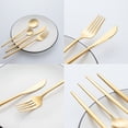 thumbnail image 3 of Yeacher 24Pcs Stainless Steel Dinnerware Set Kitchen Cutlery Set Knife Fork Spoon Flatware Tableware Minimalist Silverware, 3 of 8