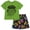 Green / black, variant on Teenage Mutant Ninja Turtles Donatello Raphael Leonardo Toddler Boys T-Shirt and Mesh Shorts Outfit Set Toddler to Big Kid