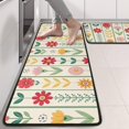 thumbnail image 2 of Kitchen Rugs Sets Of 2,Pioneer Flower Floral Print Pattern Anti Fatigue Kitchen Mat Rugs Non Slip Washable,Decorative Kitchen Floor Mats for Kitchen,Sink,Laundry,17"x47"+17"x47", 2 of 5