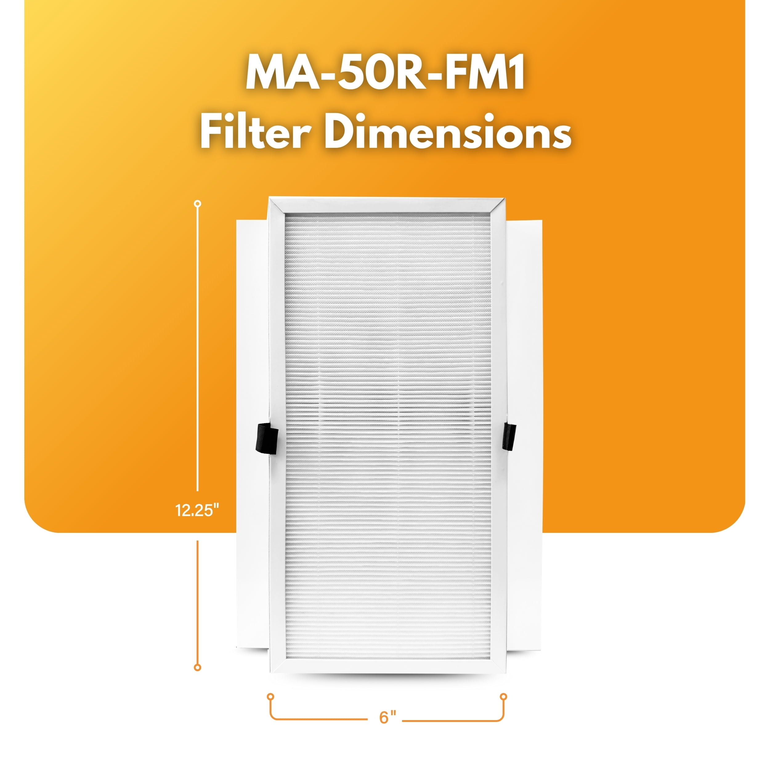 Filter-Monster HEPA Filter Bundle Compatible with Medify MA-50 Air Purifier, 1 Filter Box- 4 HEPA Filters Total