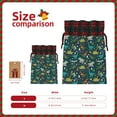 thumbnail image 3 of Rocae Christmas Dinosaur colorful Print Christmas Drawstring Linen Gift Bag with Drawstrings Treat Bag Goody Present Bags for Christmas Party Favor, 3 of 8