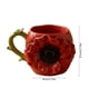 thumbnail image 3 of Taza en forma de flor – Vajilla de resina | Interior de acero inoxidable, ergonómico suave, resistente a olores | Multicolor | 8 x 9,5 cm | Regalo para miembros de la familia, 3 of 6