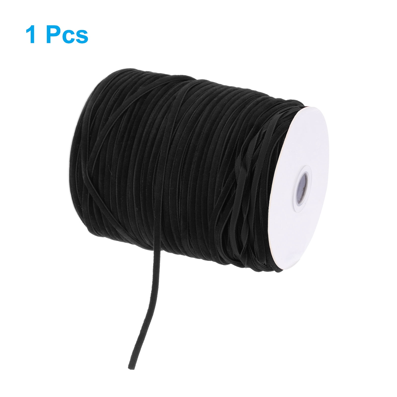 Uxcell Velvet Ribbon Gift Wrapping 200 Yard x 1/8 Inch Black Single Face Velvet Ribbon Roll for DIY Bouquets Wedding
