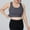 Dark Gray, variant on Women's Solid Color Sports Bra with Chest Cushion - Yoga, Gym, Everyday Wear Green 2XL