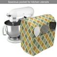thumbnail image 2 of Retro Stand Mixer Cover, Classical Checkered Pattern in Yellow and Green Colors Striped Crossed, Kitchen Appliance Organizer Bag Cover with Pockets, 5 Quarts, Marigold Green Cream, by Ambesonne, 2 of 4