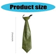 thumbnail image 3 of Punk Faux Leather Solid Color Necktie for Women Preppy Student Pre Tied Adjustable Ties for Uniform School Shirt Necktie, 3 of 8