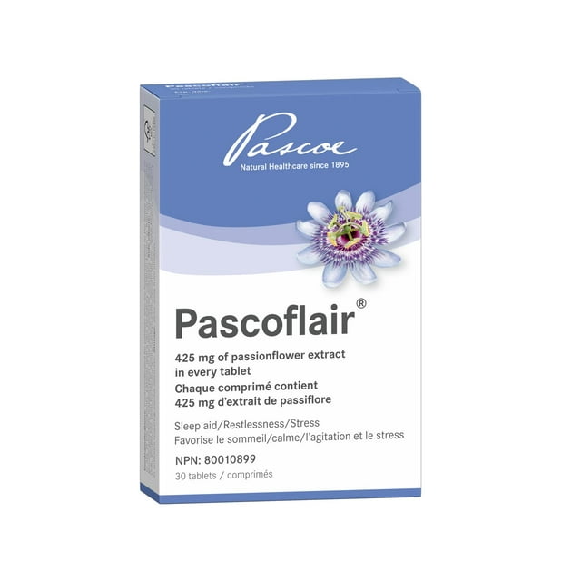Pascoe - Pascoflair – Aide au Sommeil à Base de Plantes - 425 Mg d'Extrait de Passiflore par Comprimé - 30 Comprimés