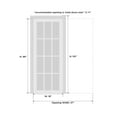 thumbnail image 6 of Sliding French Pocket Door with Frosted Glass | Veregio 7412 Matte Grey | Kit Trims Rail Hardware | Solid Wood Interior Bedroom Sturdy Doors-18" x 96", 6 of 6