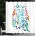 thumbnail image 4 of Ambesonne Colorful Shower Curtain, Feathers Eyes Vision, 69"Wx84"L, Multicolor, 4 of 5