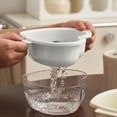 thumbnail image 4 of Cesta de colador de plástico de doble capa con cuenco de desagüe, pequeña cesta para lavar frutas y verduras para fregadero de cocina y almacenamiento en encimeras, 4 of 6