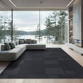 thumbnail image 2 of ODIKA 8'x10' Blue Gray Modern Geometric Blocks Washable Area Rug Abstract Square Pattern Design with Curved Lines for Living Room, Under Sectional, Family , Durable, Non-Slip, 2 of 7