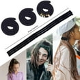 thumbnail image 2 of 3 Pcs Spriral Lock Hair Tie dreadlock hair tie set dreadlock accessories for women and men dreadlocks ponytail holder Dread hair ties for braids thick curly hair (16 inches, Black), 2 of 8