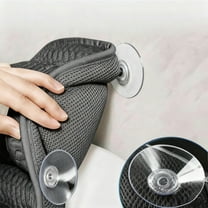 Eespoir Portable Bath Pillow, Soft & Comfortable Head, Neck & Back Support, Fast Drying Bathtub Cushion with Non-Slip Suction Cups, Machine Washable, Dark Gray