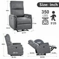 Electric Power Recliner Chair, Reclining Chair for Bedroom Living Room