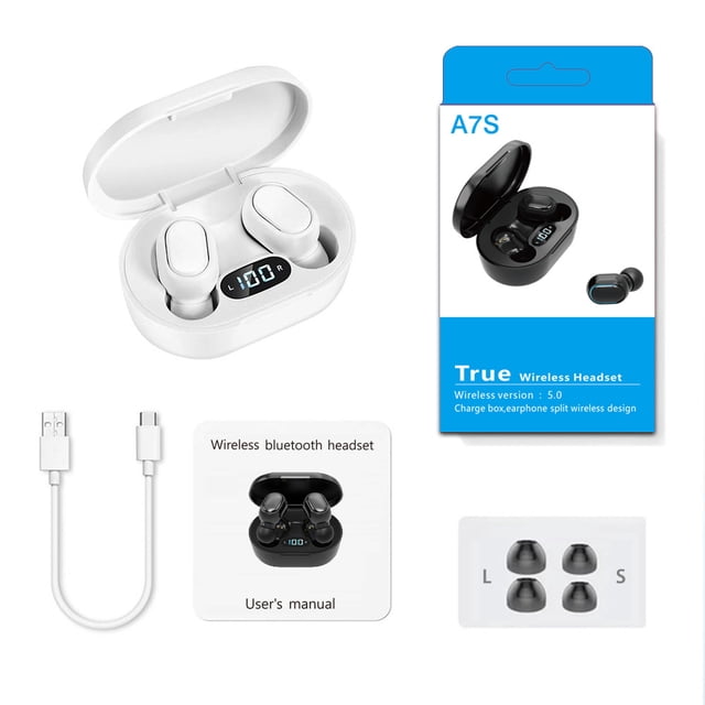 Auriculares inalámbricos Bluetooth TWS con pantalla digital, anillo de cobre, bocina, tapón para los oídos 5.2 de alta resistencia