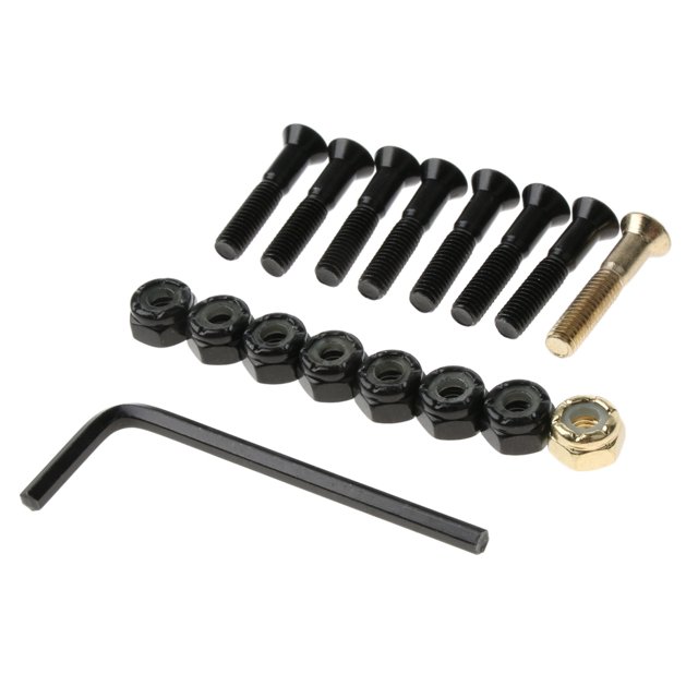 Juego de tornillería para camión de 8 piezas de acero al carbono, pernos para monopatín de 1 pulgada Sunnimix Patinetas Hardware Tornillos