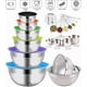 thumbnail image 2 of WEPSEN Juego de tazones para mezclar con tapa, 27 piezas, utensilios de cocina, tazón de metal, tazones anidados de acero inoxidable, tazas y cucharas medidoras, batidor de huevos para hornear, prepar, 2 of 7