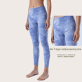 thumbnail image 2 of Pantalones de yoga color nude para primavera y verano, pantalones de fitness de yoga teñidos anudados con cintura alta y levantamiento de cadera para mujer, 2 of 6