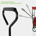 thumbnail image 5 of Geniqua Red Utility Collapsible Folding Wagon Cart w/Canopy Garden Beach Toy Sport Buggy, 5 of 8