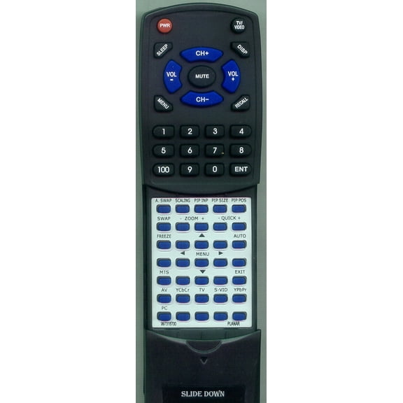 Replacement Remote for PLANAR 5052731007, RT997316700, PDP42BK, PDP42HD, PD42ED