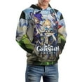 thumbnail image 6 of Genshin Impact Unisex Adult Hoodie Casual Hooded Sweatshirt Pullover Novelty 3D Printed Sweater Jacket XL, 6 of 8