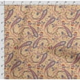 thumbnail image 4 of Soimoi Asian Paisley Printed, Poly Canvas Fabric, Decor Sewing Fabric by The Yard 56 Inch Wide,Decorative Fabric for Curtains Tote Bags, Peach, 4 of 5