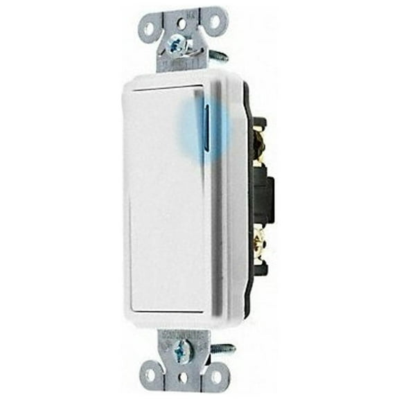 Hubbell Wiring Device-Kellems Illuminatd Wall Swtch,3-Way,20A,Wht,120V DS320ILW