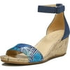 Naturalizer Womens Areda Wedge Sandal 10 Wide Blue Multi